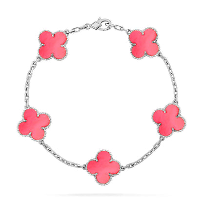[Resenly Jewelry] CLOVER 5 MOTIFS  PINK MOP BRACELET COLLECTION