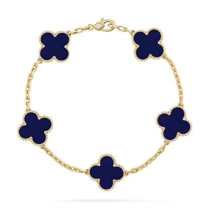 [Resenly Jewelry]CLOVER 5 MOTIF LAPIS LAZULI BRACELET COLLECTION