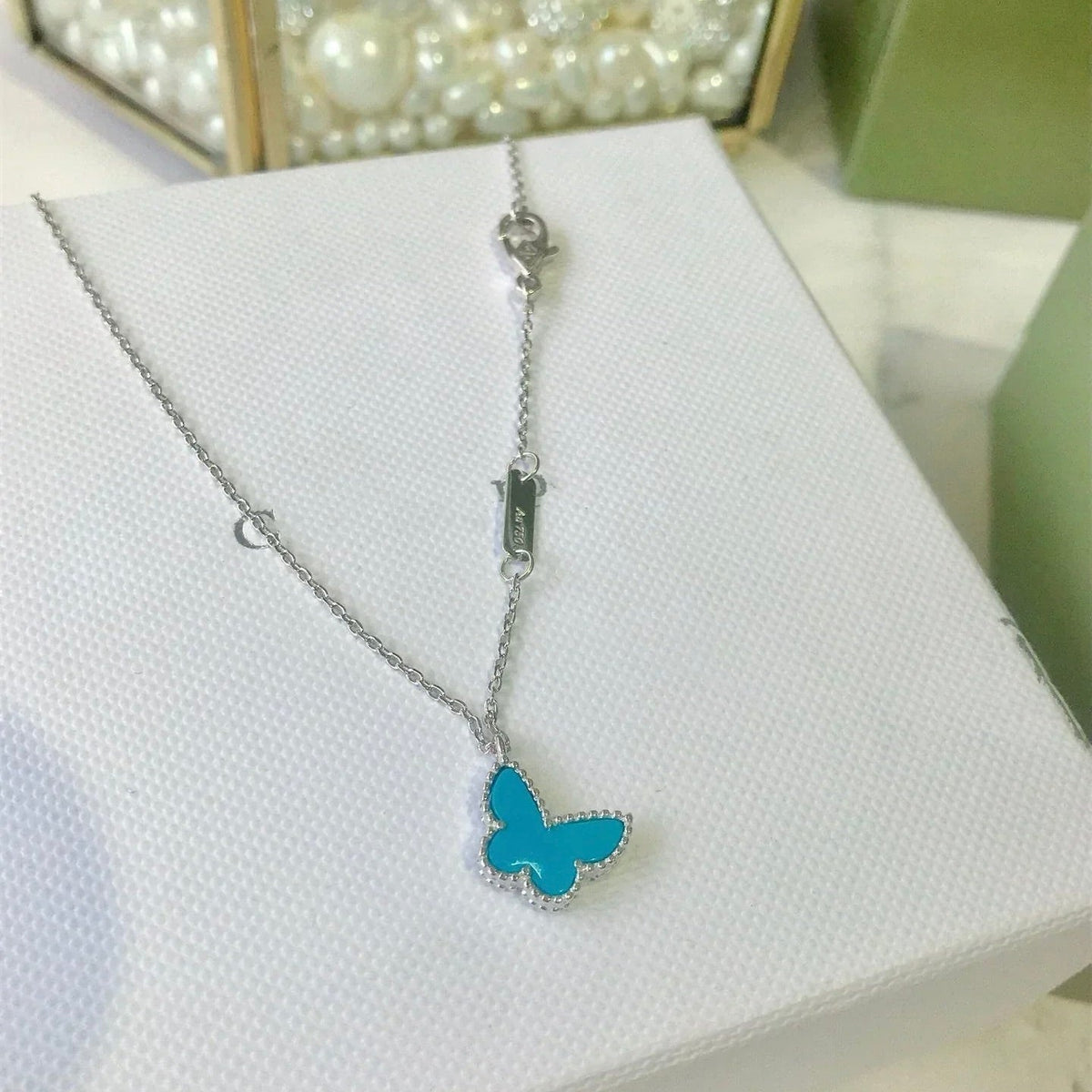 [Resenly Jewelry]BUTTERFLY TURQUOISE BUTTERFLY BRACELET SILVER