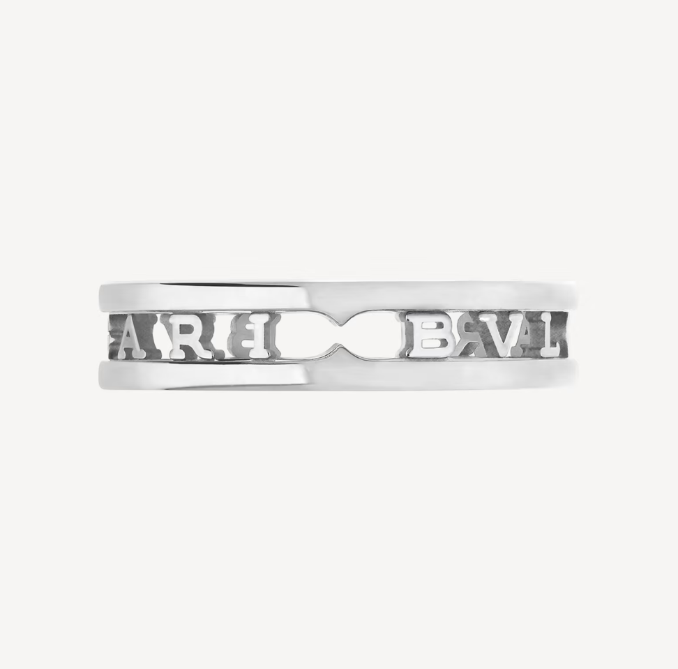 [Resenly Jewelry]ZERO 1 ONE-BAND WITH OPENWORK LOGO SPIRAL RING