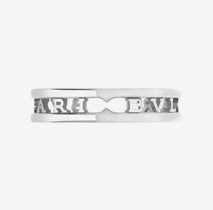 [Resenly Jewelry]ZERO 1 ONE-BAND WITH OPENWORK LOGO SPIRAL RING