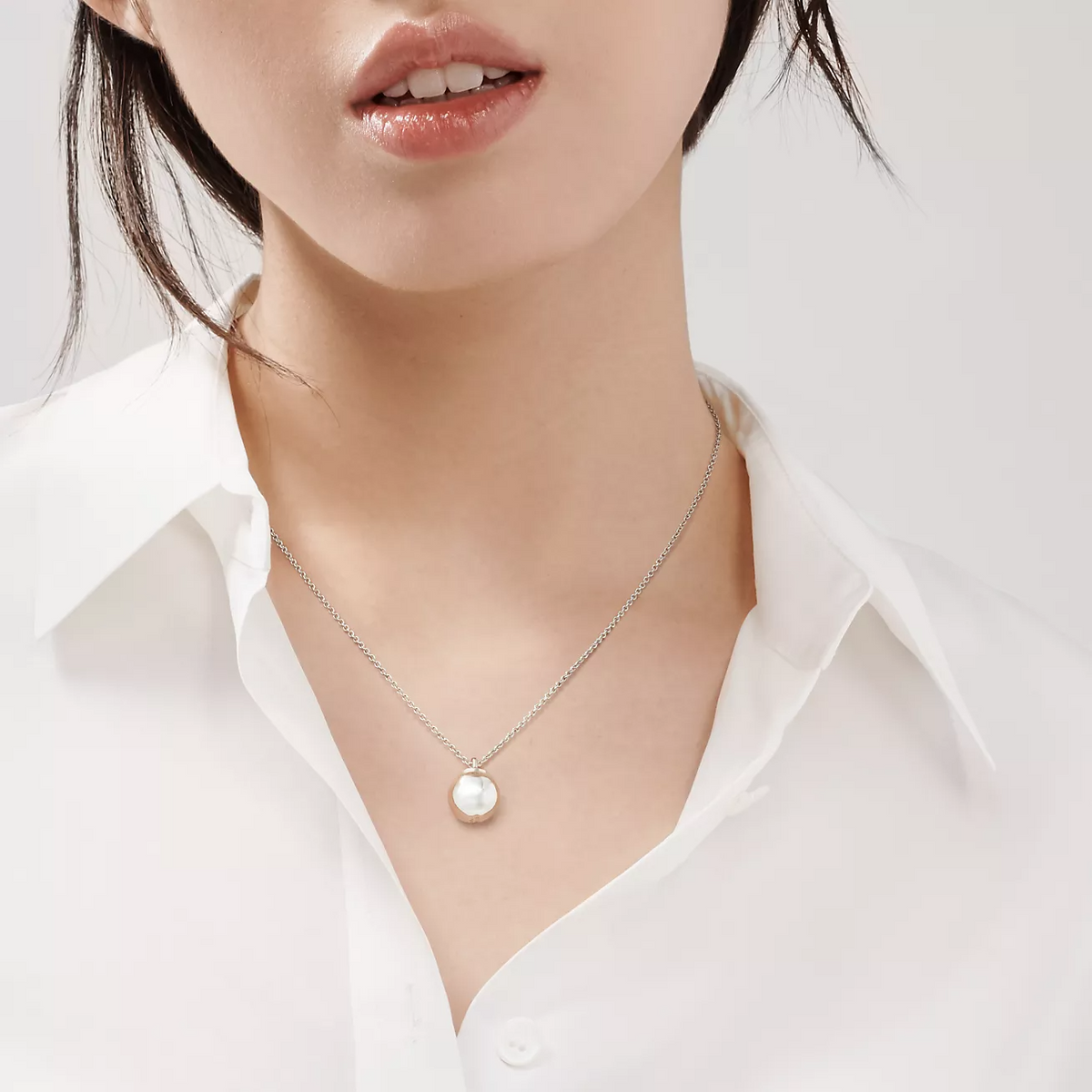 [Resenly Jewelry]BALL PENDANT 12.75MM NECKLACE