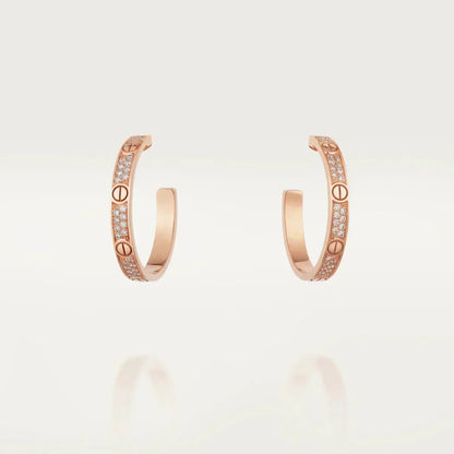 [Resenly Jewelry]LOVE EARRINGS 3.6MM DIAMOND PAVED