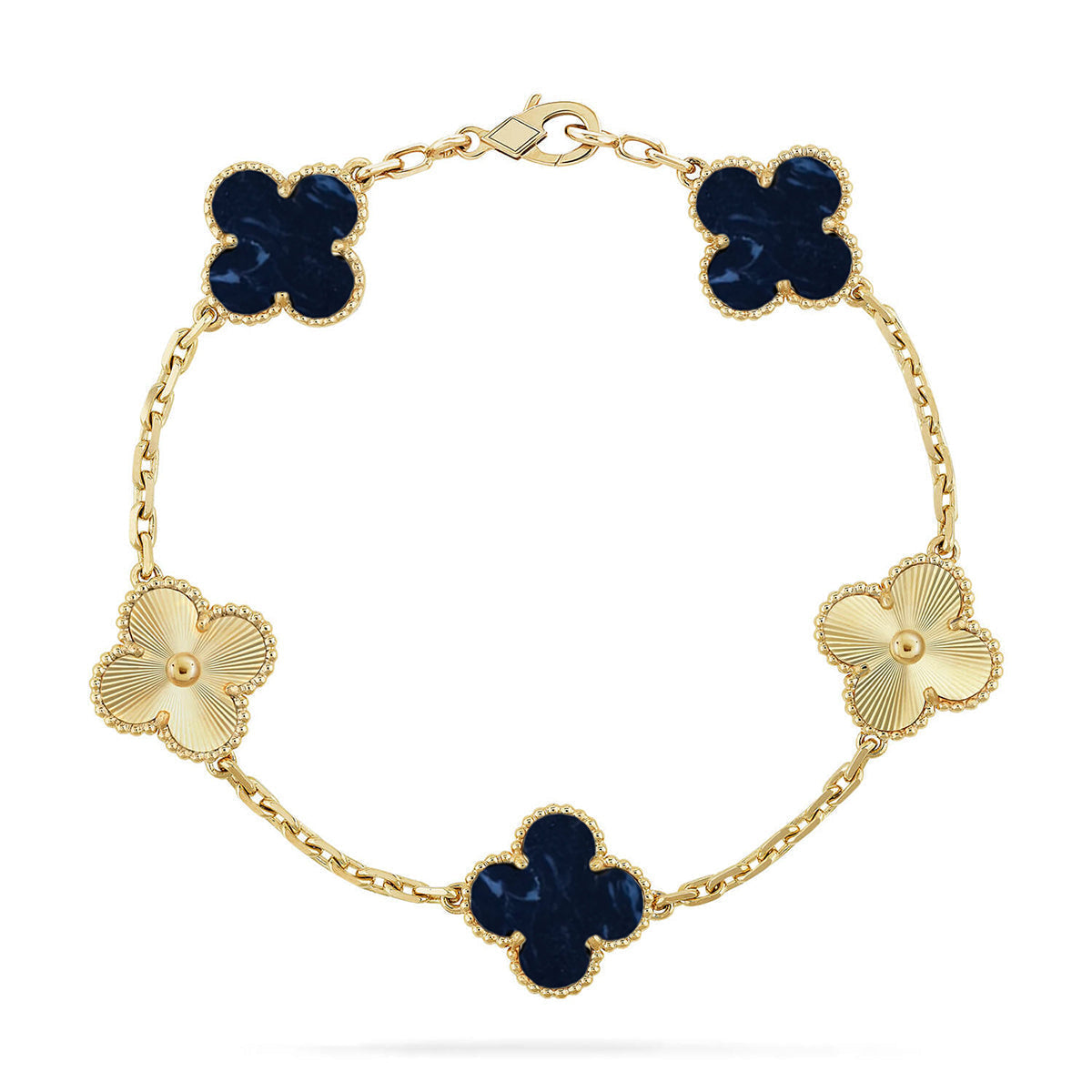 [Resenly Jewelry]CLOVER 5 MOTIF PIETERSITE BRACELET COLLECTION