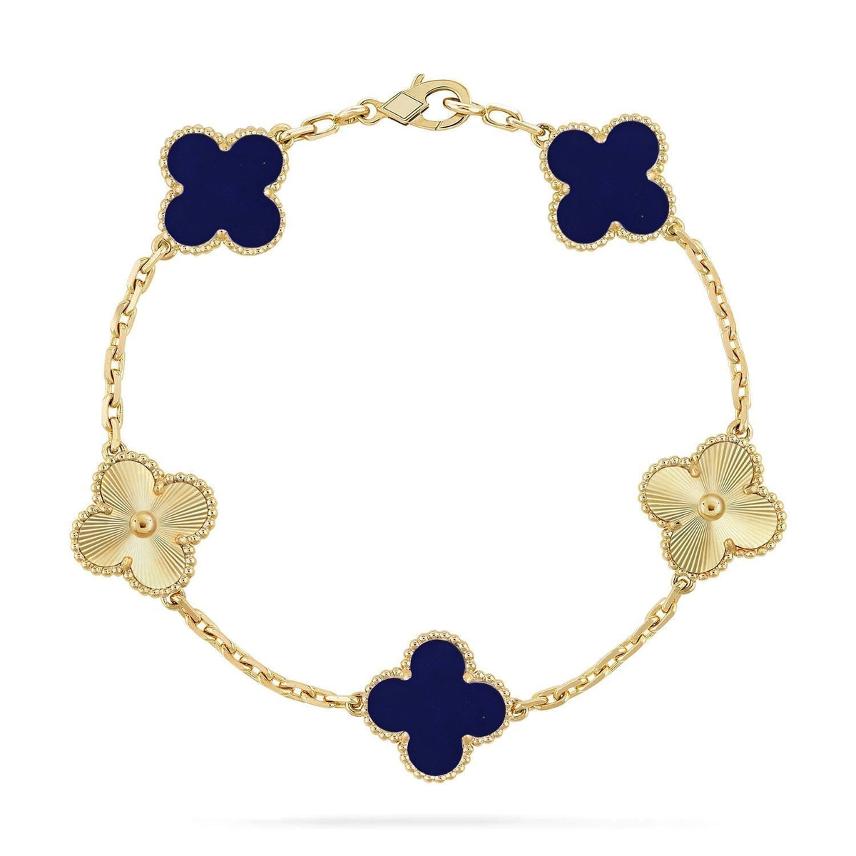 [Resenly Jewelry]CLOVER 5 MOTIF LAPIS LAZULI BRACELET COLLECTION