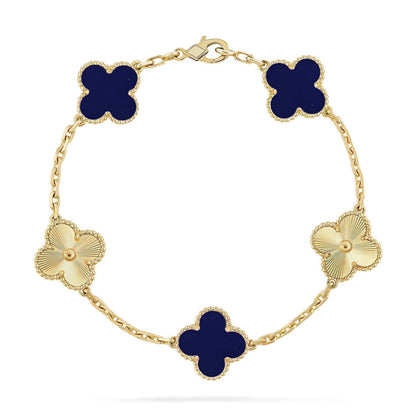 [Resenly Jewelry]CLOVER 5 MOTIF LAPIS LAZULI BRACELET COLLECTION