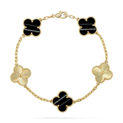 [Resenly Jewelry] CLOVER 5 MOTIF PULSAR STONE BRACELET COLLECTION