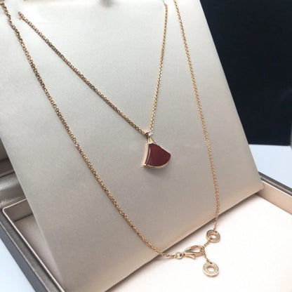 [Resenly Jewelry]DREAM NECKLACE CARNELIAN 1 DIAMOND