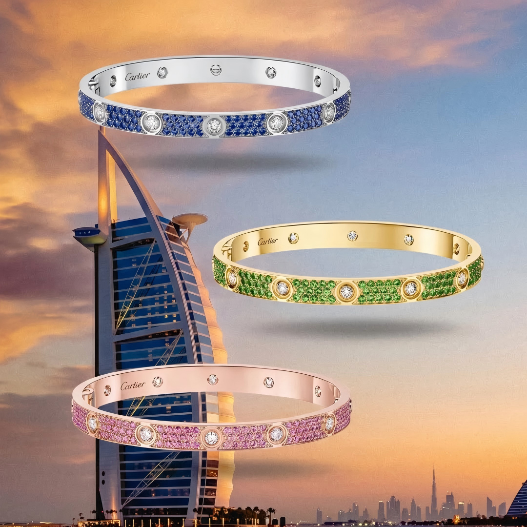 [Resenly Jewelry]2026 PAVE GEMSTONE LOVE BRACELET 6.1MM 10 DIAMONDS