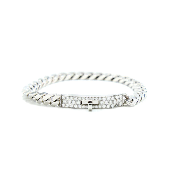 [Resenly Jewelry]KELLY CHAIN SILVER DIAMOND BRACELET