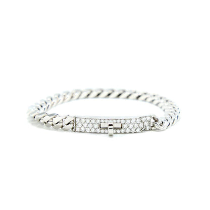 [Resenly Jewelry]KELLY CHAIN SILVER DIAMOND BRACELET