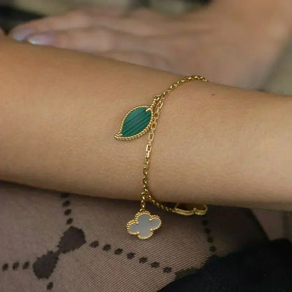 [Resenly Jewelry]LUCKY SPRING 5 MOTIF GOLD BRACELET