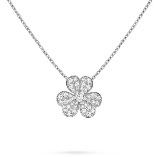 [Resenly Jewelry]CLOVER DIAMOND NECKLACE SILVER
