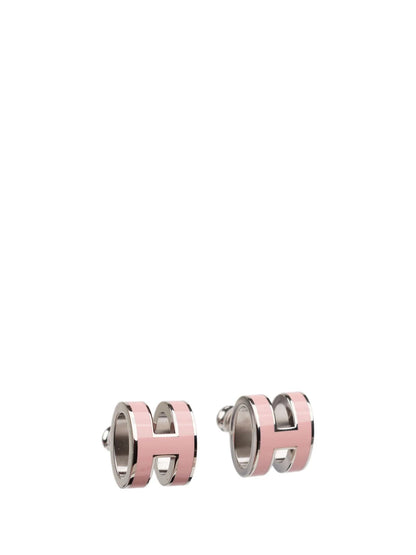 [Resenly Jewelry]MINI POP H SILVER EARRINGS PINK