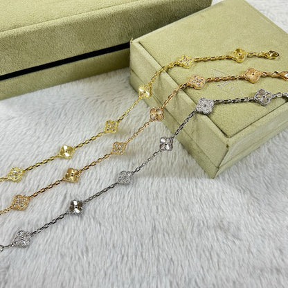 [Resenly Jewelry]CLOVER 6 MOTIF DIAMOND LASER BRACELET