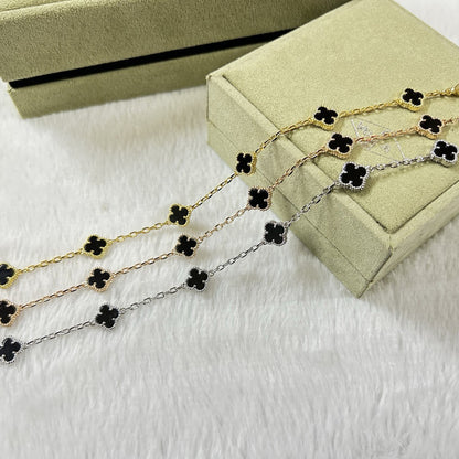 [Resenly Jewelry]CLOVER 6 MOTIF  ONYXS BRACELET