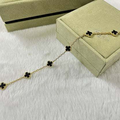 [Resenly Jewelry]CLOVER 6 MOTIF  ONYXS BRACELET