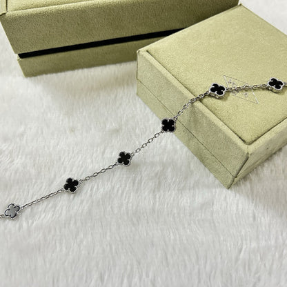 [Resenly Jewelry]CLOVER 6 MOTIF  ONYXS BRACELET
