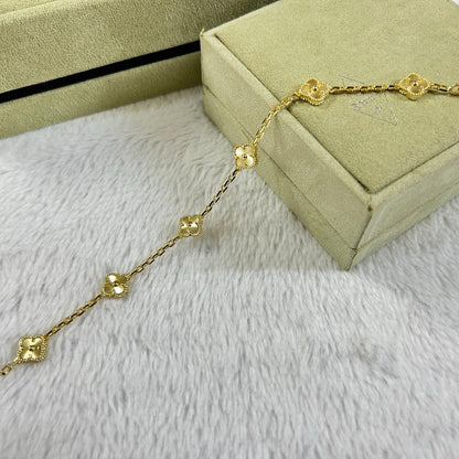 [Resenly Jewelry]CLOVER 6 MOTIF DIAMOND BRACELET