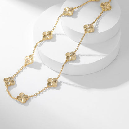 [Resenly Jewelry]CLOVER 10 MOTIFS LASER NECKLACE