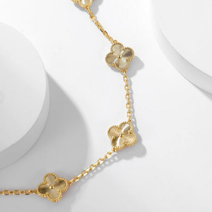 [Resenly Jewelry]CLOVER 10 MOTIFS LASER NECKLACE