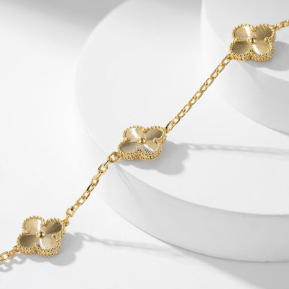 [Resenly Jewelry]CLOVER 10 MOTIFS LASER NECKLACE