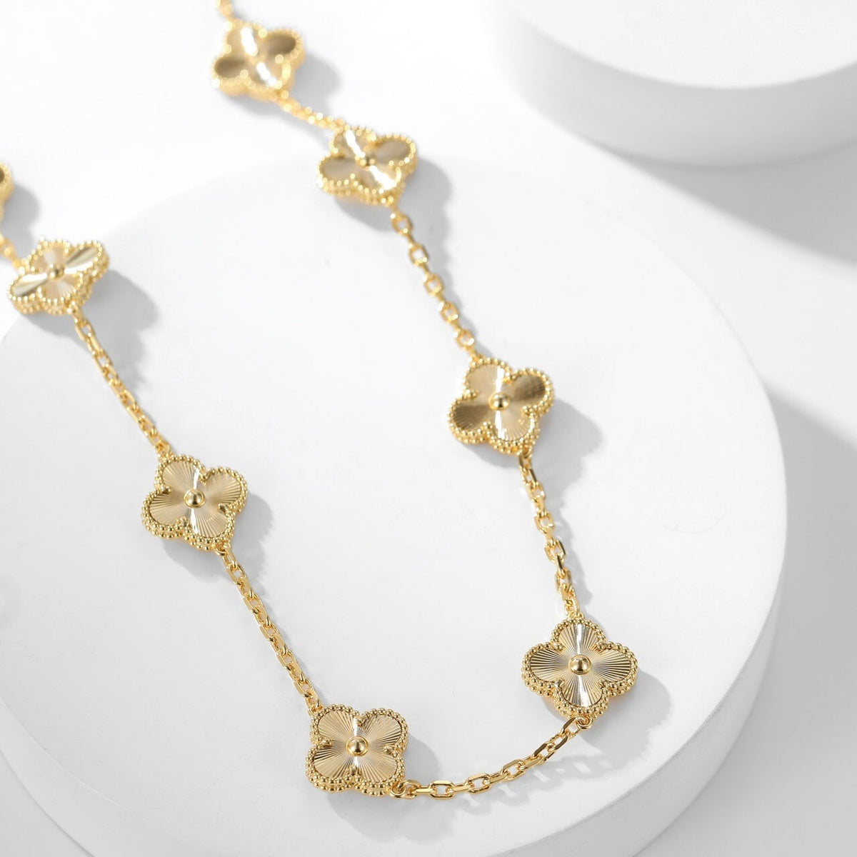 [Resenly Jewelry]CLOVER 10 MOTIFS LASER NECKLACE