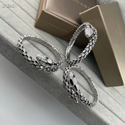 [Resenly Jewelry】NEW OBSIDIAN & DIAMOND SERPENT BRACELET