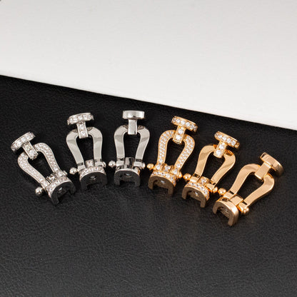 [Resenly Jewelry]FORCE LARGE HORSESHOE FULL DIAMOND BRACELET SILVER