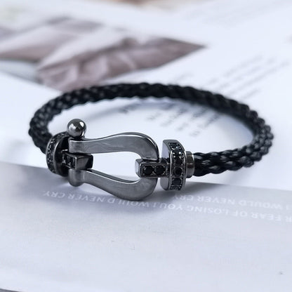[Resenly Jewelry]FORCE LARGE SERIES HORSESHOE BLACK SAMURAI BRACELET