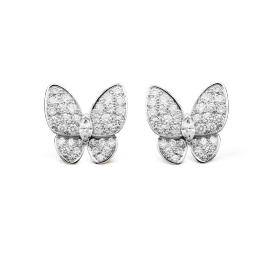 [Resenly Jewelry]BUTTERFLY ALL DIAMOND EARRINGS