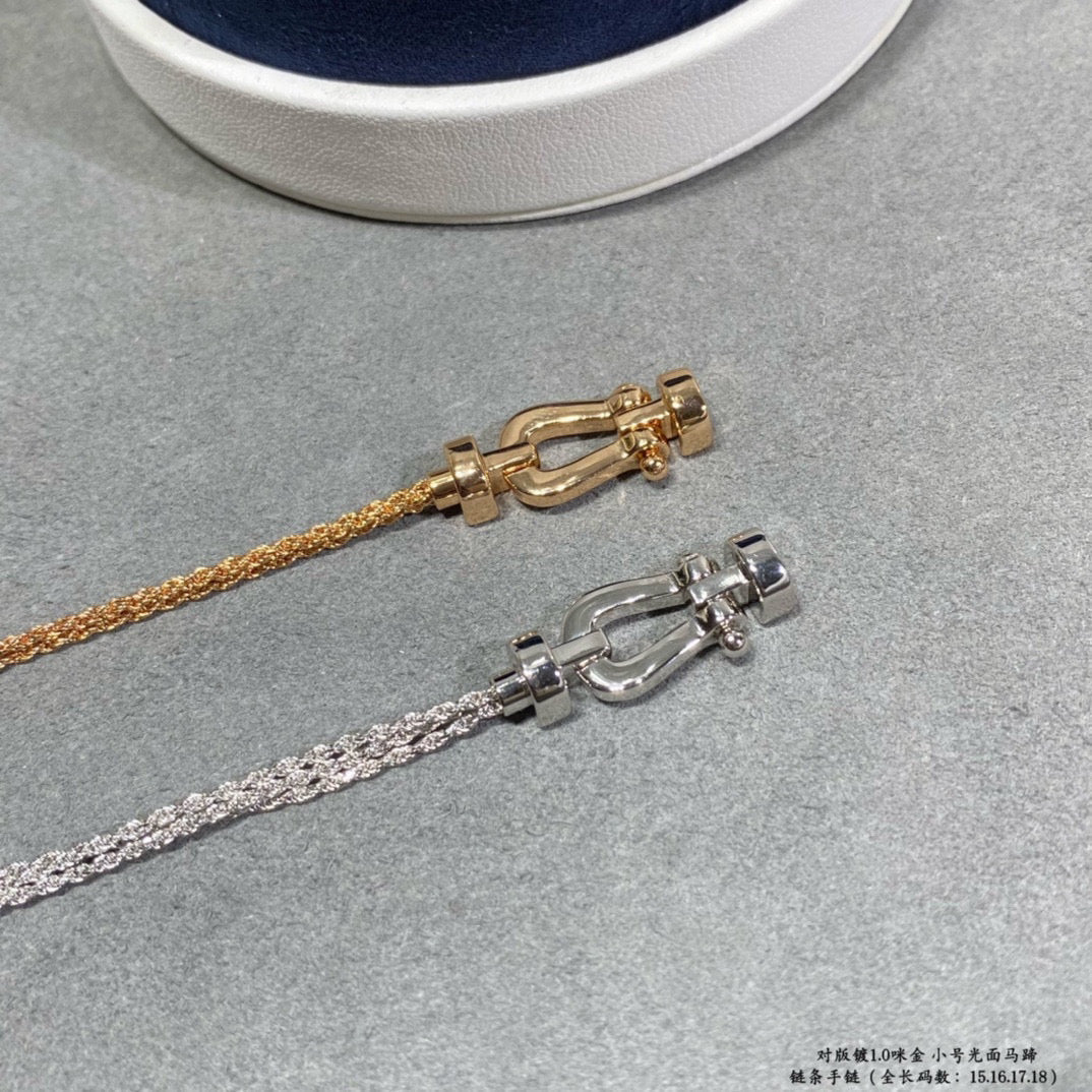 [Resenly Jewelry]FORCE SMALL HORSESHOE  DIAMOND CHAIN ROPE BRACELET