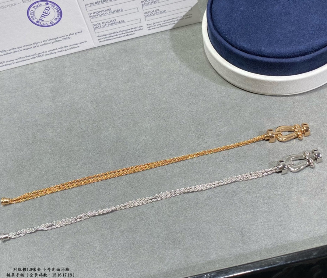 [Resenly Jewelry]FORCE SMALL HORSESHOE  DIAMOND CHAIN ROPE BRACELET