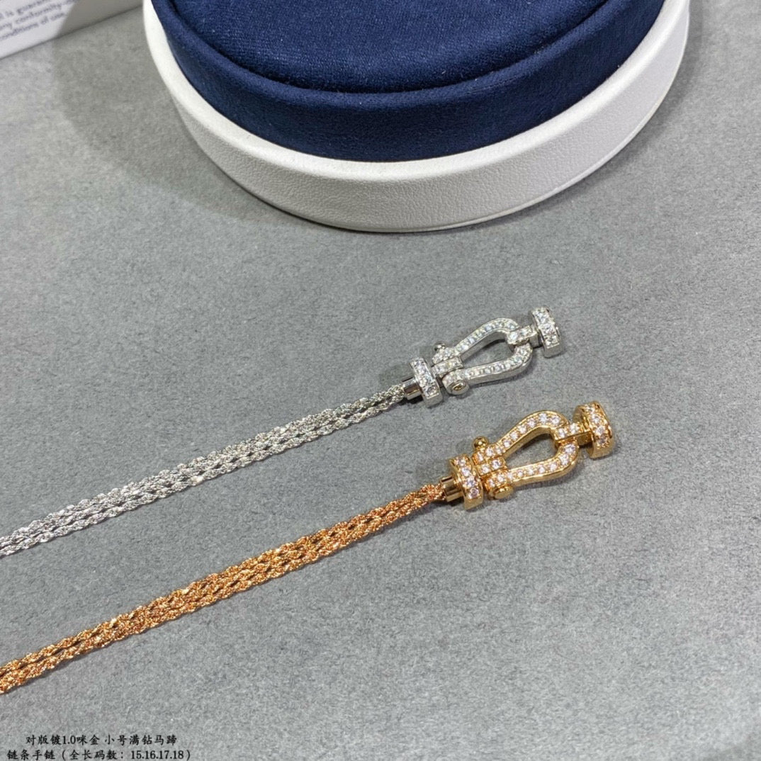 [Resenly Jewelry]FORCE SMALL HORSESHOE  DIAMOND CHAIN ROPE BRACELET