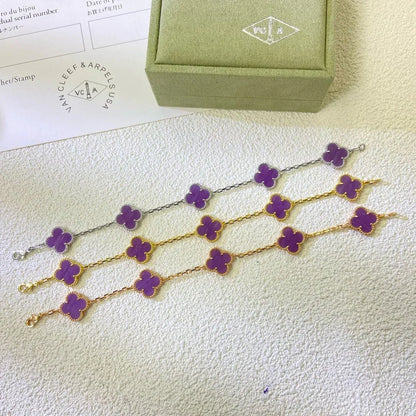 [Resenly Jewelry] CLOVER 5 MOTIF VIOLET BRACELET COLLECTION