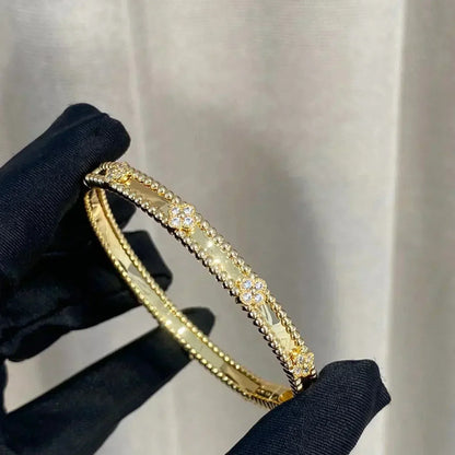 [Resenly Jewelry]CLOVER BRACELET 4MM DIAMONDS