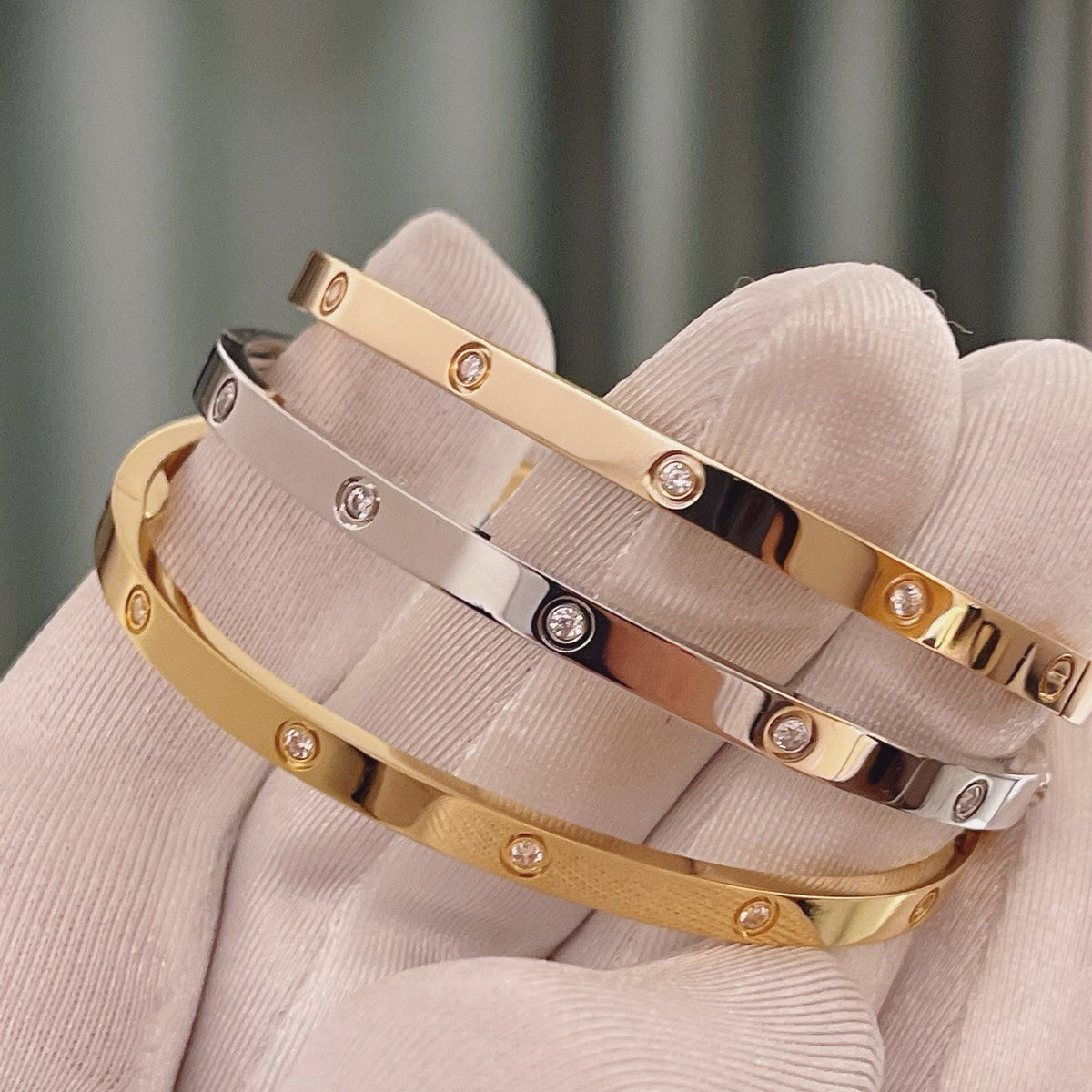 [Resenly Jewelry]LOVE BRACELET 3.65MM 10 DIAMONDS