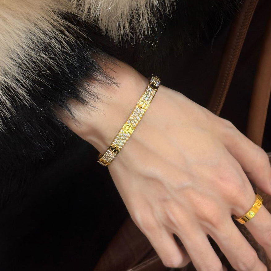 [Resenly Jewelry]LOVE BRACELET 6.1MM DIAMOND-PAVED