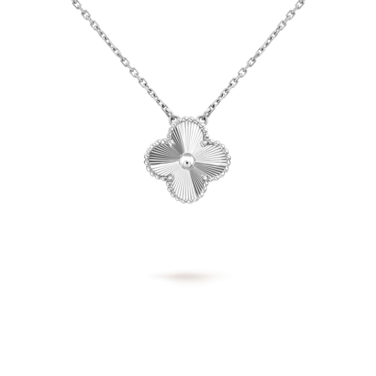 [Resenly Jewelry]CLOVER 15MM LASER NECKLACE SILVER
