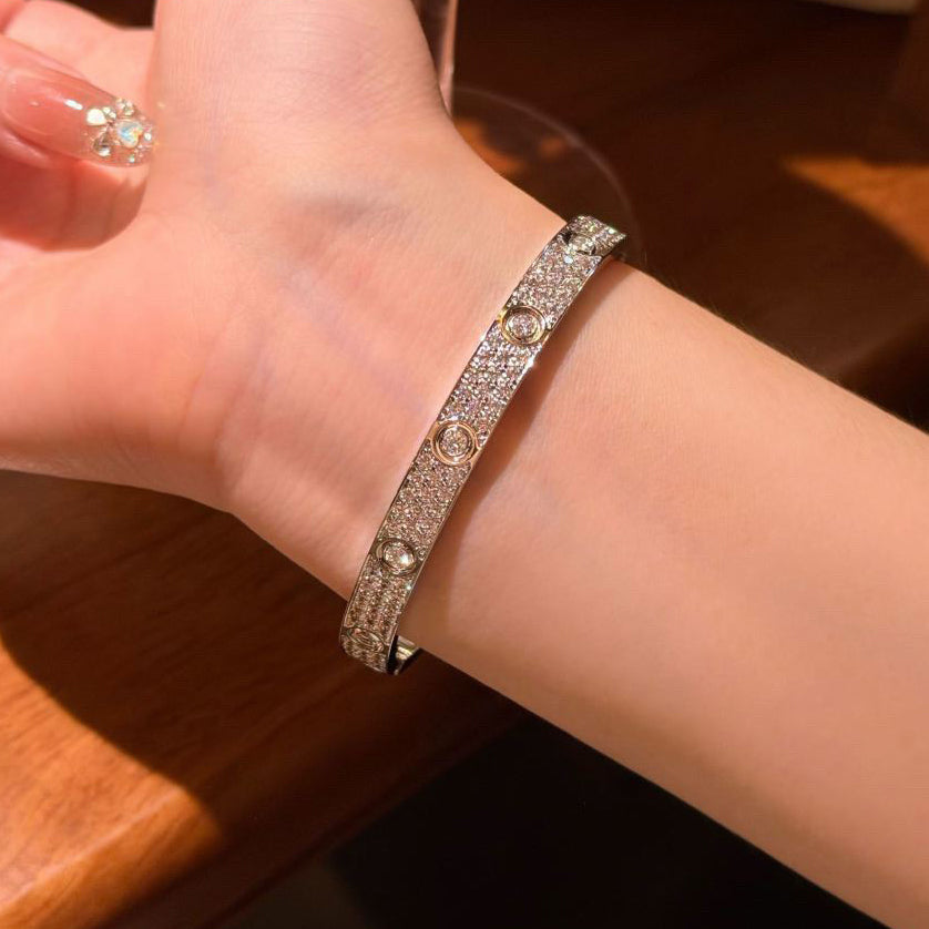 [Resenly Jewelry]LOVE BRACELET 6.1MM DIAMOND-PAVED 10 BIG DIAMONDS