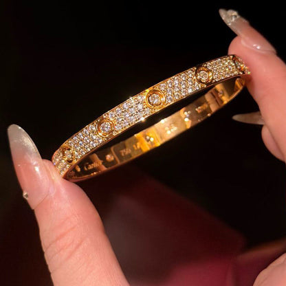 [Resenly Jewelry]LOVE BRACELET 6.1MM DIAMOND-PAVED 10 BIG DIAMONDS