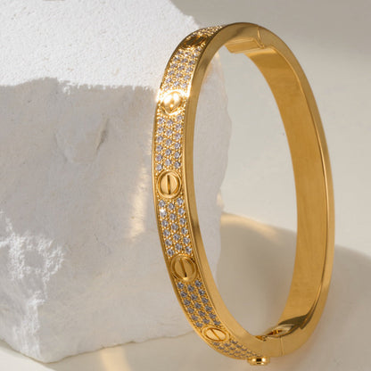 [Resenly Jewelry]LOVE BRACELET 6.1MM DIAMOND-PAVED