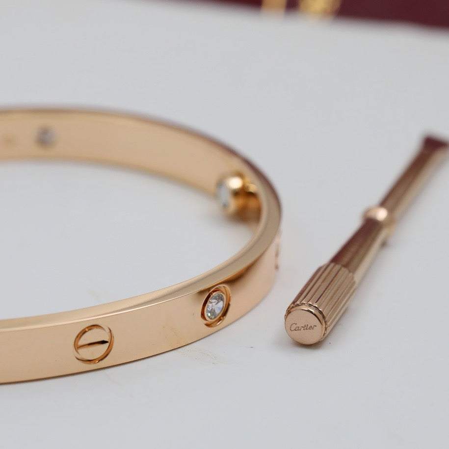 [Resenly Jewelry]LOVE BRACELET 6.1MM 4 DIAMONDS