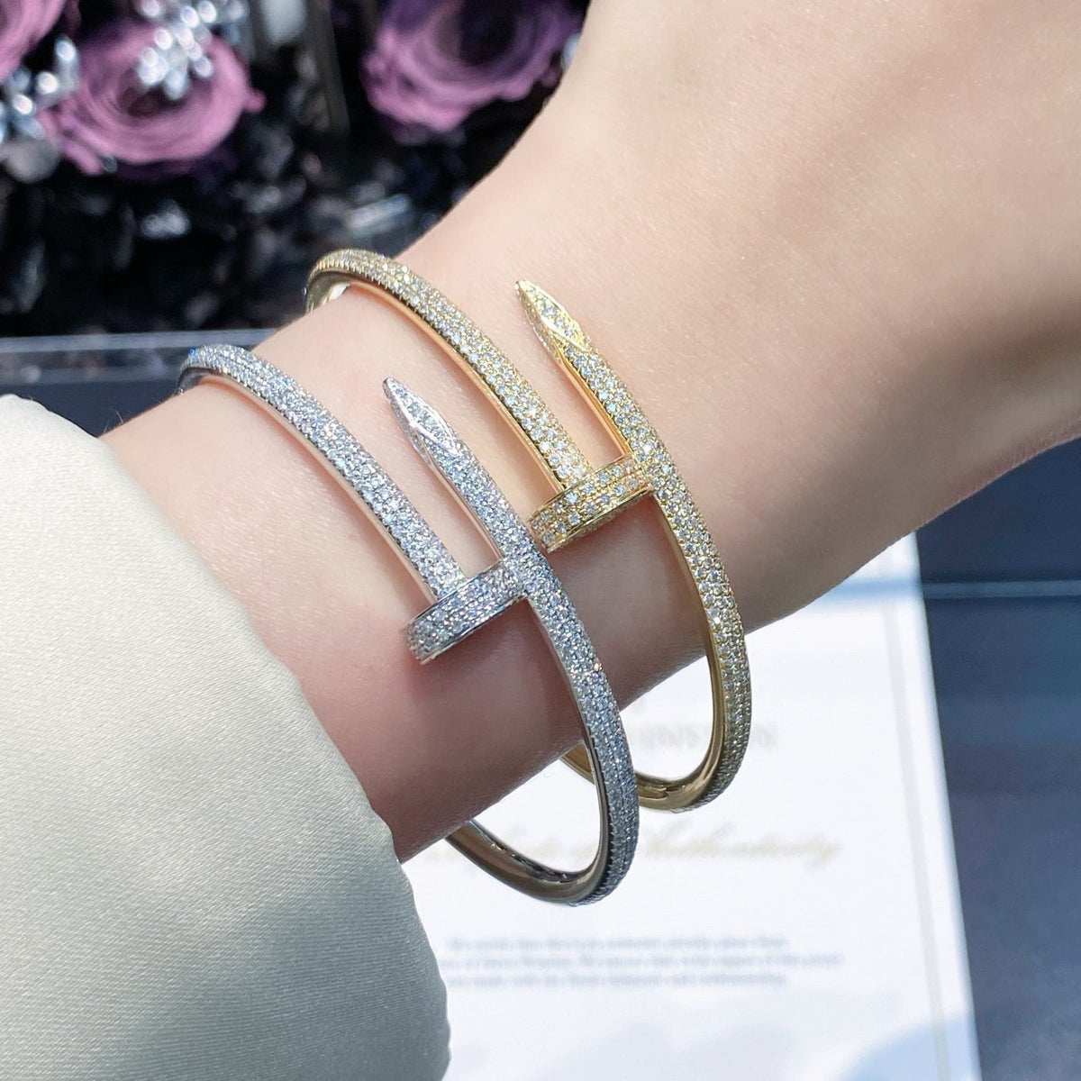 [Resenly Jewelry]JUSTE BRACELET 3.5MM ALL DIAMONDS