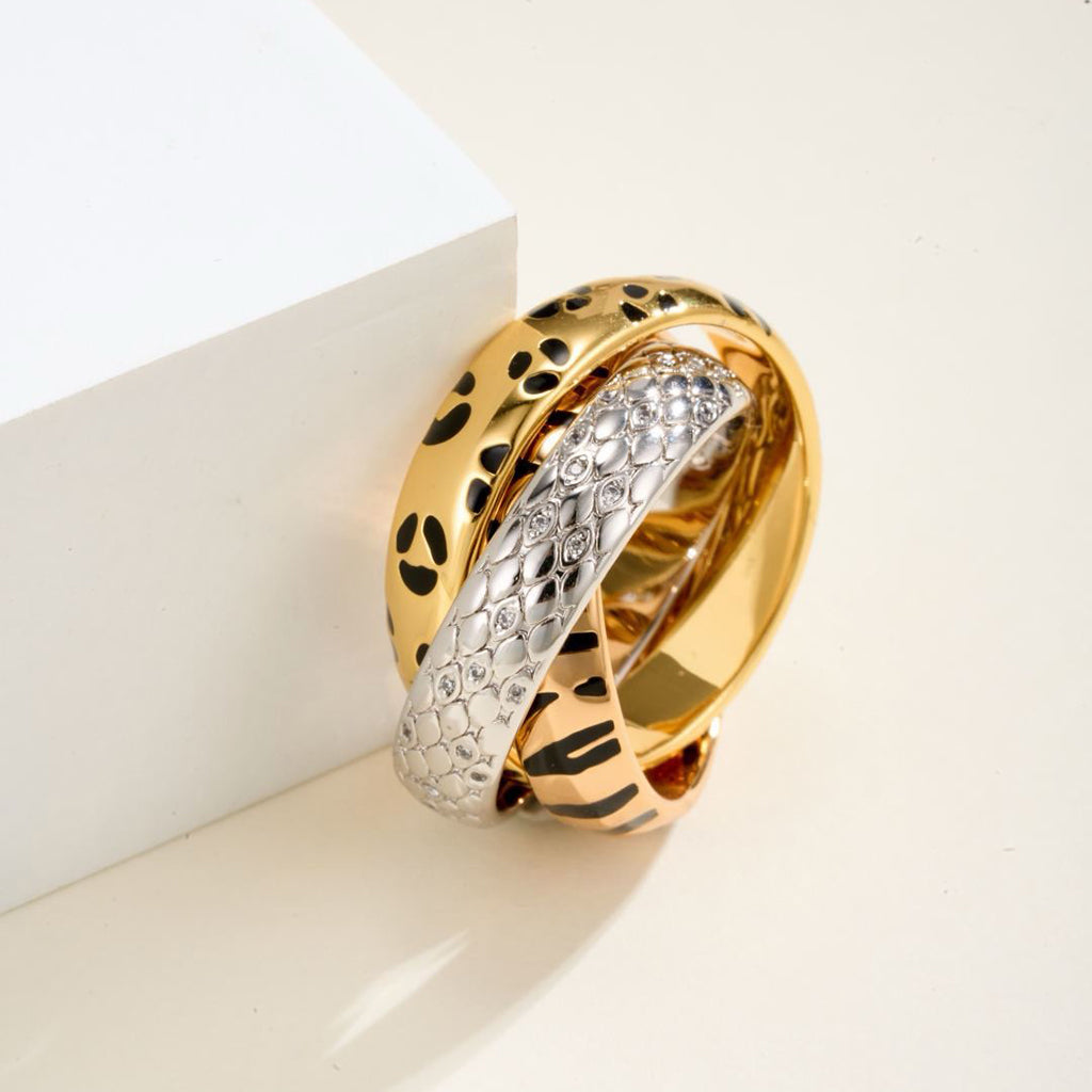 [Resenly Jewelry]TRINITY  RING LEOPARD PRINT