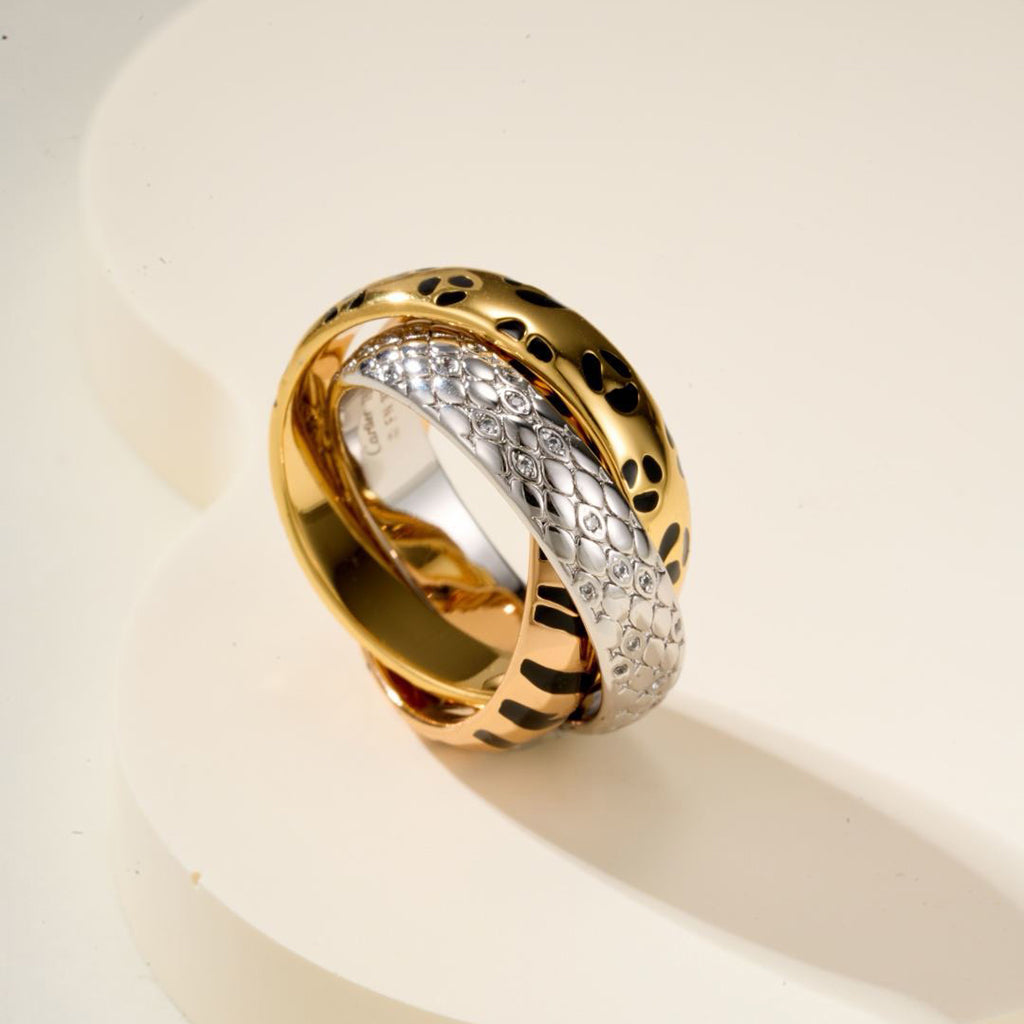 [Resenly Jewelry]TRINITY  RING LEOPARD PRINT