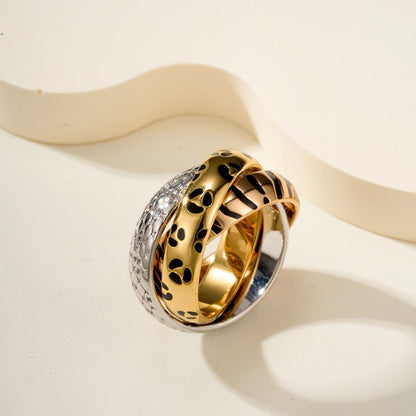 [Resenly Jewelry]TRINITY  RING LEOPARD PRINT
