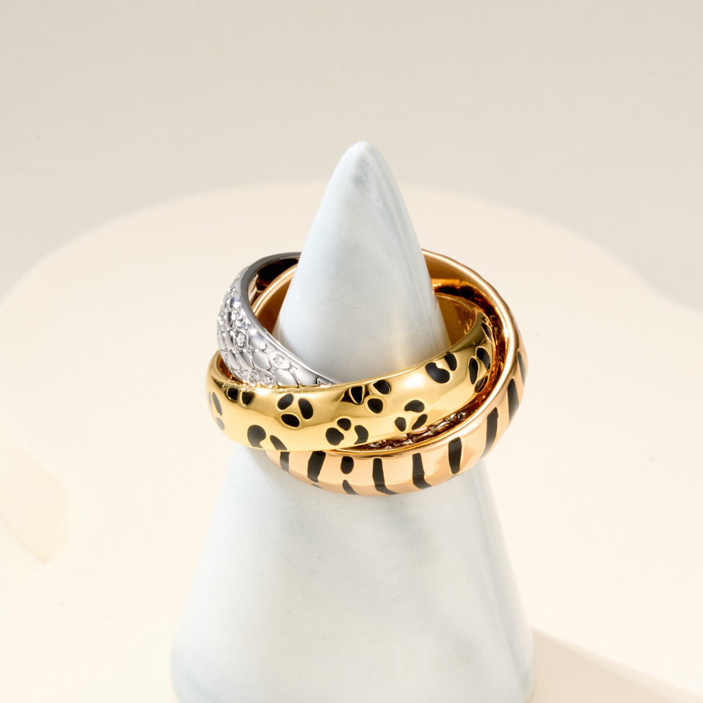[Resenly Jewelry]TRINITY  RING LEOPARD PRINT