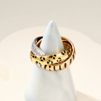 [Resenly Jewelry]TRINITY  RING LEOPARD PRINT
