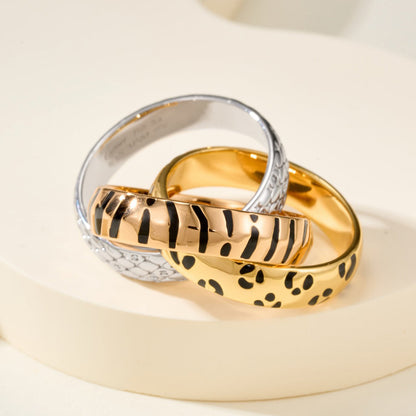 [Resenly Jewelry]TRINITY  RING LEOPARD PRINT